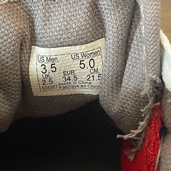 Vans Sk8-Hi Gray Black Canvas Leather High Top Sneakers Men’s 3.5 Women’s 5 - Picture 6 of 9